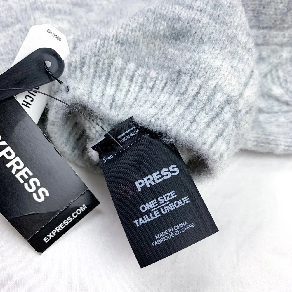 Express Gray Touch Screen Compatible Winter Gloves